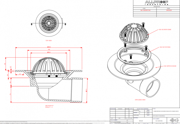 100mm Dome Roof Clamp Ring 90degree - Image 2