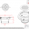 80mm Bronze Drain with Brass Flat Grate - Image 2