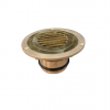 80mm Bronze Drain with Brass Flat Grate