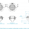 Aqua Roof Drain Bottom Exit Big Flange 50mm - Image 2