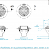 Aqua Roof Drain Bottom Exit Big Flange 80mm - Image 2