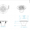Aqua Deck Drain SS Flat Top Bottom Exit Small Flange 80mm - Image 2
