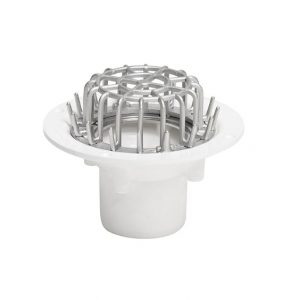 Aqua Roof Drain Bottom Exit Small Flange 80mm