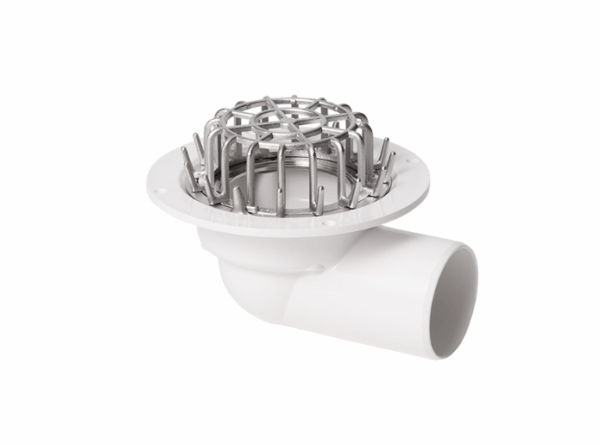 Aqua Roof Drain Side Exit Small Flange 80mm